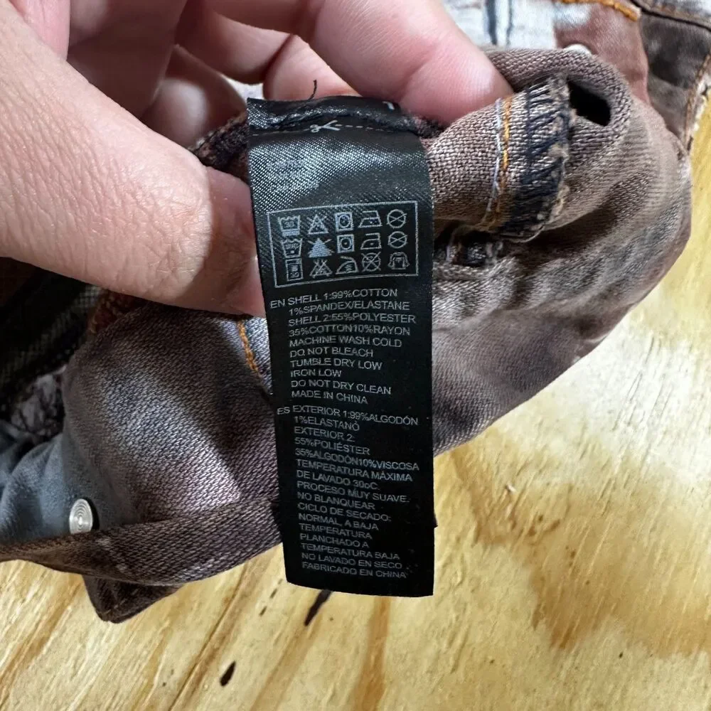 Life In Progress Acid Wash Denim Vest